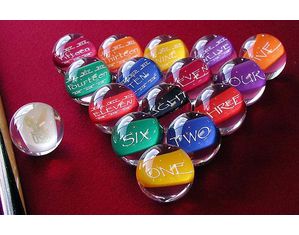 EPCO Clear Hobbit Style Pool/Billiard Ball Set