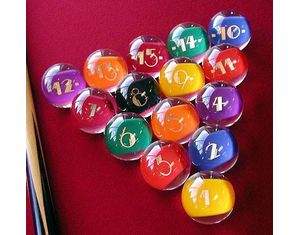 EPCO Clear Rocco Style Pool/Billiard Ball Set