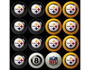 Imperial Pittsburgh Steelers Team Billiard Ball Set