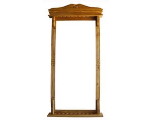 Sterling Deluxe Colonial Solid Oak 10 Pool Cue Wall Rack