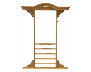 Sterling Deluxe Wall 8 Pool Cue Rack with Ball and Cone Chalk Holder