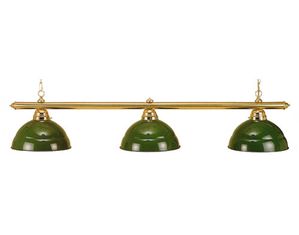 Sterling Economy Solid Brass 3 Green Shades Lamp