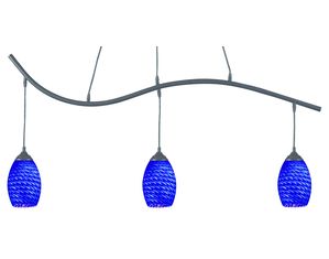 Z-Lite 131-3SB-BLUE Jazz 3 Light Billiard Sand Black