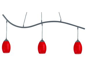 Z-Lite 131-3SB-RED Jazz 3 Light Billiard Sand Black