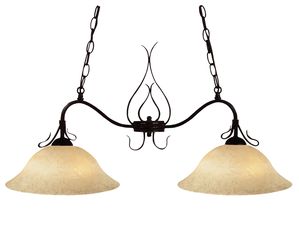 Z-Lite 14072B Fountaindale 2 Light Island Billiard Matte Coffee