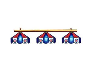 Imperial Chicago Cubs Glass 3 Shade Billiard Lamp