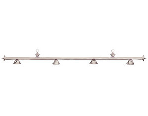 Cue & Case 71 inch 4-Shade Brushed Chrome Bar Pool Table Light - Fast FREE FedEx Shipping!