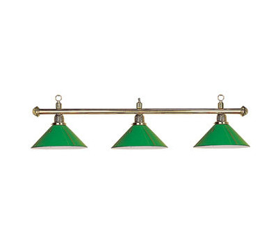 Hampton Ridge Solid Brass Light with Green Aluminum Shade