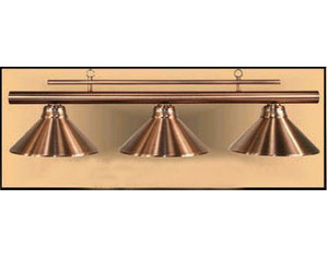 Midnight Flame Lighting Antique Copper Double Bar Pool Table Light