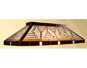 Midnight Flame Lighting B 742 Stained Glass Mission 1 Pool Table Light