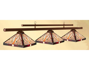 Midnight Flame Lighting B 9143 H Antico Stained Glass Mission 1 Pool Table Light