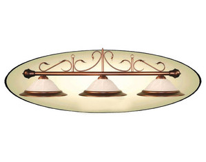 Midnight Flame Lighting BL 1013 Antico Scroll Pool Table Light