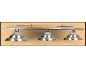 Midnight Flame Lighting Satin Nickel Double Bar Pool Table Light - Fast FREE FedEx Shipping!
