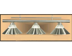 Midnight Flame Lighting Satin Nickel Double Bar Pool Table Light