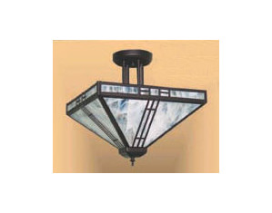 Midnight Flame Lighting Stained Glass Mission 4 Pool Table Light - Fast FREE FedEx Shipping!