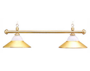 Sterling Deluxe Solid Brass 2 Brass Glass Shades Pool Table Light - Fast FREE FedEx Shipping!