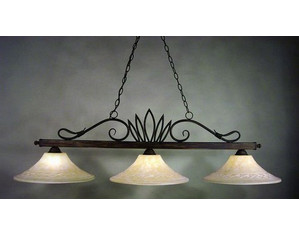 Z-Lite 119-3-WB-GF16 Glass Pool Table Light