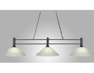 Z-Lite 127-3BRZ-SW16 Glass Pool Table Light - Fast FREE FedEx Shipping!