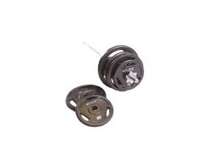CAP Barbell 1 inch Black 150lb.Grip Plate Set