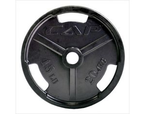 CAP Barbell CAP 2 inch Rubber Coated Grip Plate; Black