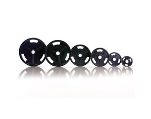 CAP Barbell Olympic 300 Black Rubber Grip Plate Set