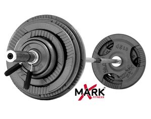 X Mark Fitness 300 lb Hammerstone Gray Olympic Weight Set Includes Bar (XM-3807)