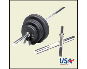 USA Sports Regular 110 lbs Weight Set - Fast FREE FedEx Shipping!