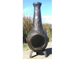 Blue Rooster Cast Aluminum Butterfly Chimenea