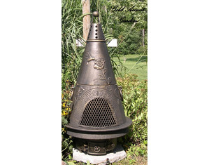 Blue Rooster Cast Aluminum Garden Chimenea