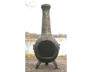 Blue Rooster Cast Aluminum Orchid Chimenea - Fast FREE FedEx Shipping!