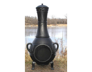 Blue Rooster Cast Aluminum Pine Chimenea