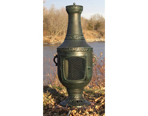 Blue Rooster Cast Aluminum Venetian Chimenea