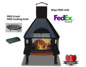 UniFlame 45 inch Copper Accent Chimenea