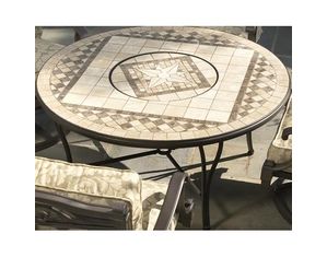 Alfresco Home Basilica 48 inch Beverage Cooler/ Firepit Chat Table w/ Bev-FirePit Kit