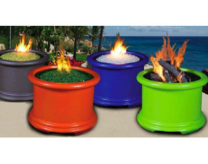 California Outdoor Concepts Island Chat Height Fire Pit