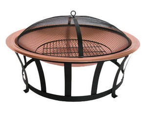 UniFlame 30 inch Firebowl with Wrought Iron Stand