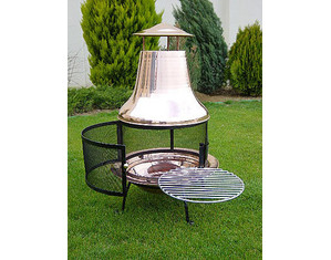 Unique Arts Chiminea Combo with Screen Fire Pit