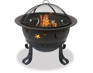 Blue Rhino 30 Inch Diameter Deep Bronze Bowl with Stars and Moons