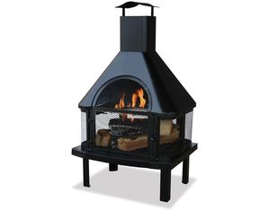 Blue Rhino Black Firehouse with Chimney
