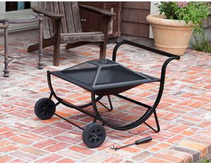 Fire Sense Cart Fire Pit Outdoor Fireplace