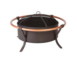 Fire Sense Copper Rail Fire Pit Outdoor Fireplace