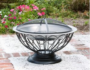 Fire Sense Stainless Steel Urn Fire Pit Outdoor Fireplace