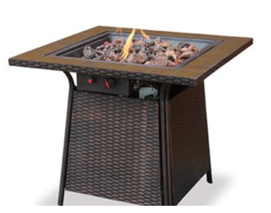 UniFlame GAD1001B LP Gas Outdoor Firebowl with Tile Mantel