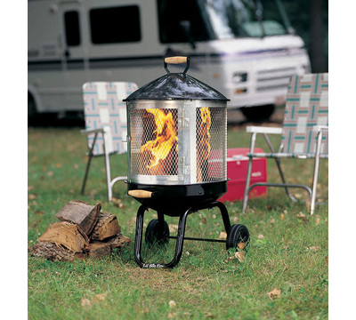 Large Outdoor Fireplace