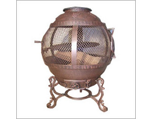 UniFlame Antique Rust Cast Iron Outdoor Fireplace
