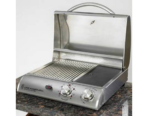 Fire Stone Cook Number 20 inch Porcelain Black with Black Vinyl Cover Electric Grill