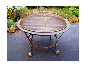 Oakland Living Antique Brushed Fire Pit and Grill