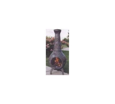Oakland Living Antique Pewter Butterfly Chimenea with Grill