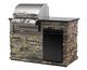 Grill in EZ Grill Island with Honeycomb British Granite Top