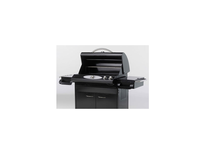 Grill with Open Hood